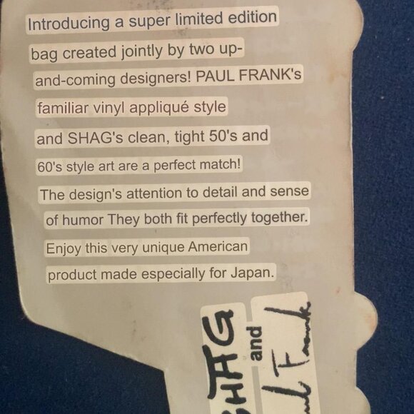 SHAG for Paul Frank JULIUS AND RITA UK Vinyl Handbag Rare limited edition w tags - Picture 14 of 15